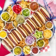Pinterest image for how to build a hot dog bar.