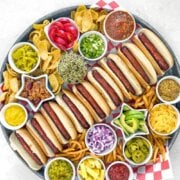 Pinterest image for how to build a hot dog bar.