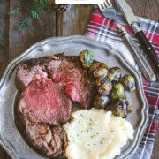 Pinterest image for deep fried prime rib roast.