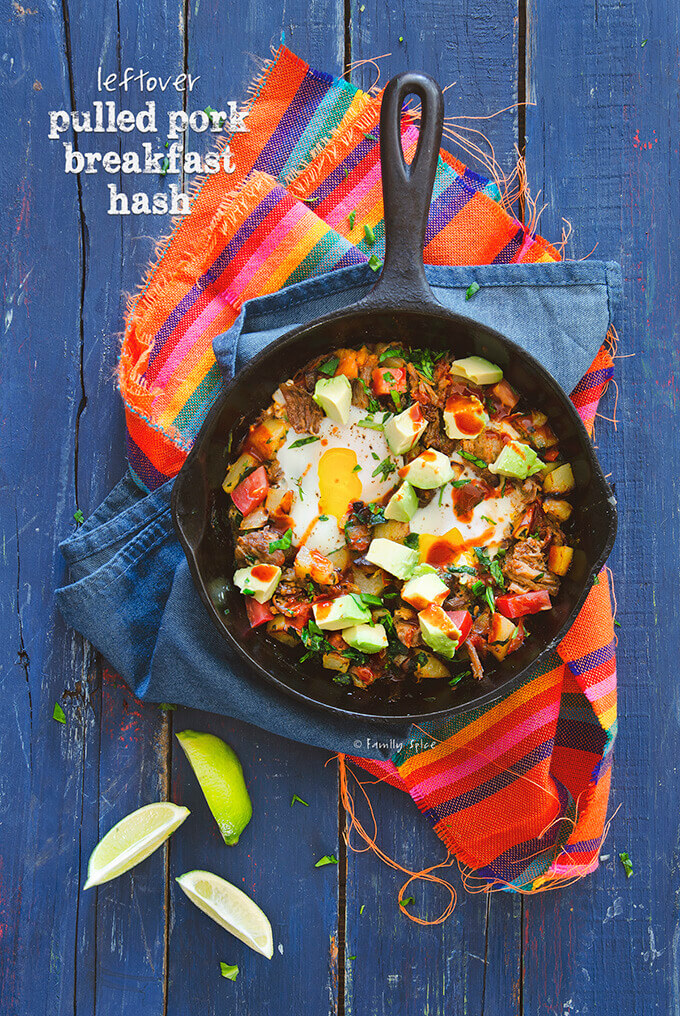 Leftover Pulled Pork Breakfast Hash with Eggs - Family Spice