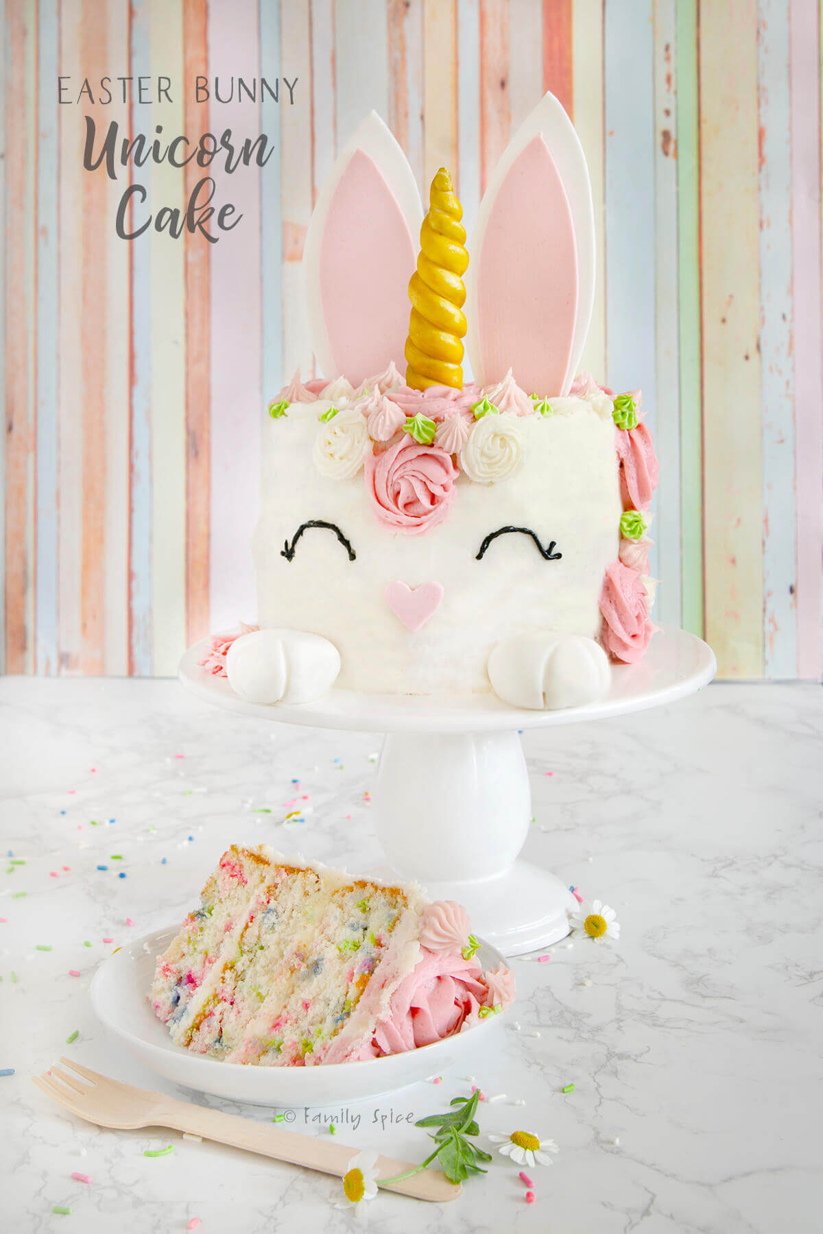 Easter Bunny Unicorn Cake Family Spice