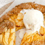 pinterest image for whole wheat apple galette