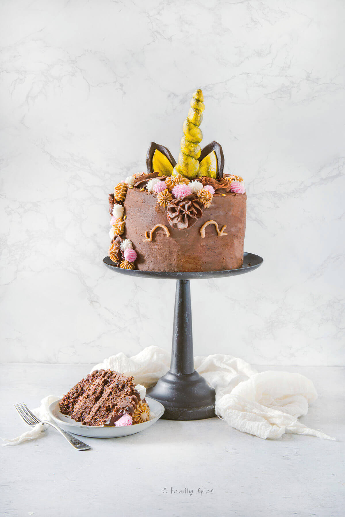 Chocolate Unicorn Cake - Family Spice