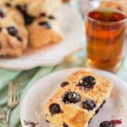 pinterest image for blueberry sour cream scones