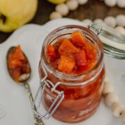 pinterest image for quince jam