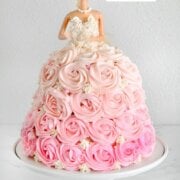 Pinterest image for how to make a barbie cake.