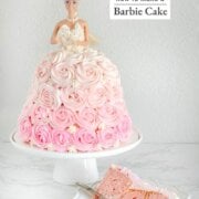 Pinterest image for how to make a barbie cake.