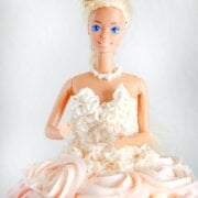 Pinterest image for how to make a barbie cake.
