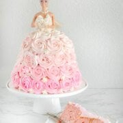 Pinterest image for how to make a barbie cake.