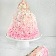 Pinterest image for how to make a barbie cake.