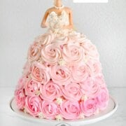 Pinterest image for how to make a barbie cake.