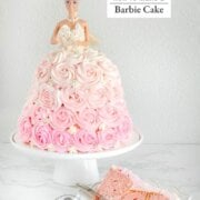Pinterest image for how to make a barbie cake.