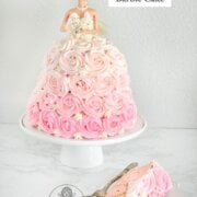 Pinterest image for how to make a barbie cake.