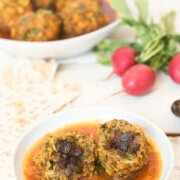 pinterest image for persian meatballs- koofteh