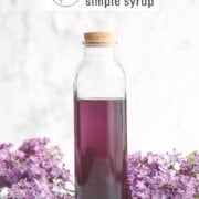 Pinterest image for lilac simply syrup.