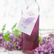 Pinterest image for lilac simply syrup.