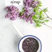 Pinterest image for lilac simply syrup.