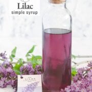 Pinterest image for lilac simply syrup.