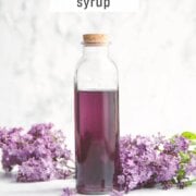 Pinterest image for lilac simply syrup.