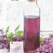 Pinterest image for lilac simply syrup.