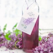 Pinterest image for lilac simply syrup.