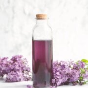 Pinterest image for lilac simply syrup.