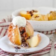 Pinterest image for baked apples.