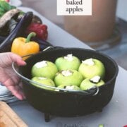 Pinterest image for baked apples.