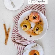 Pinterest image for baked apples.