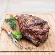 Pinterest image for Grilled Leg of Lamb.