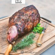 Pinterest image for Grilled Leg of Lamb.