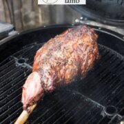Pinterest image for Grilled Leg of Lamb.