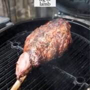 Pinterest image for Grilled Leg of Lamb.