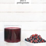 Pinterest image on how to juice a pomegranate.