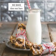 Pinterest image for no bake date nut bars.