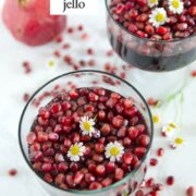 Pinterest image for pomegranate jello.