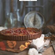 Pinterest image for chocolate pumpkin pie.