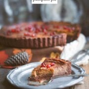 Pinterest image for chocolate pumpkin pie.