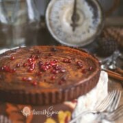 Pinterest image for chocolate pumpkin pie.