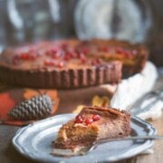 Pinterest image for chocolate pumpkin pie.