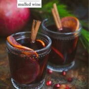 Pinterest image for pomegranate mulled wine.