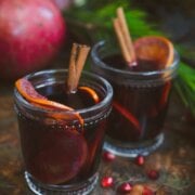 Pinterest image for pomegranate mulled wine.