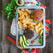 Pinterest image for queso stuffed burgers.