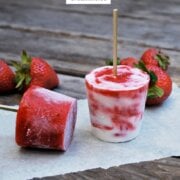 Pinterest image for strawberry rhubarb creamiscles.