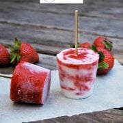 Pinterest image for strawberry rhubarb creamiscles.