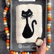 Pinterest image for halloween pull apart cupcake cake.