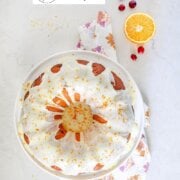 Pinterest image for olive oil orange cranberry cake.