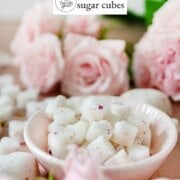 Pinterest image for homemade sugar cubes.