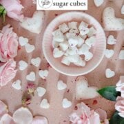Pinterest image for homemade sugar cubes.