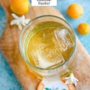 Pinterest image for kumquat liqueur.